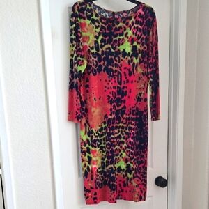 Multicolor Leopard Print Dress